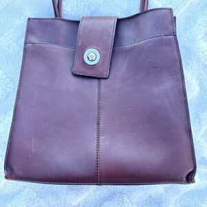 Wilsons Leather Brown Magnetic Closure Bag Purse